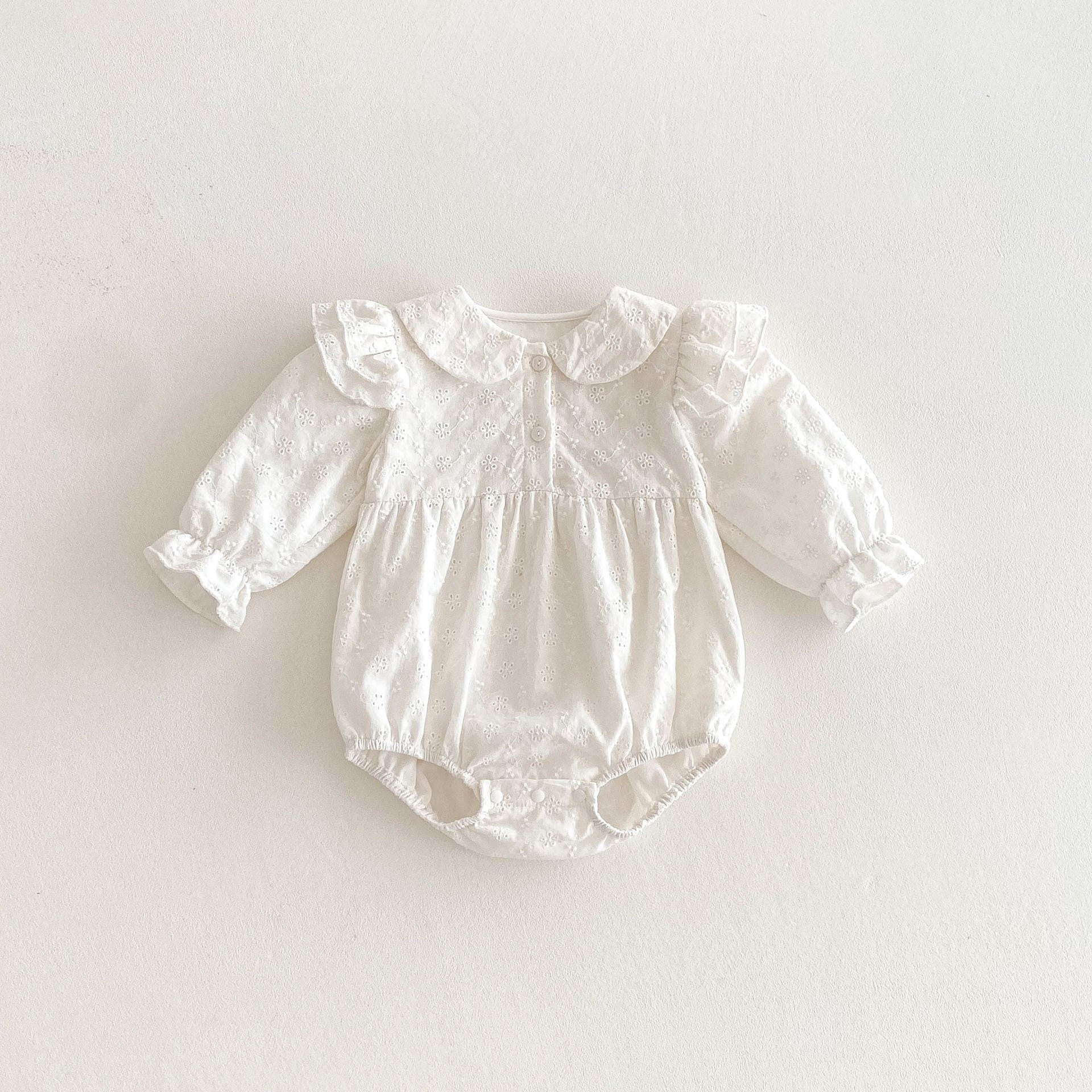 Spring Arrival Baby Girls Cute Floral Embroidered Pattern Long Sleeves, MyKids-USA®, Baby One-Pieces, MyKids-USA -  -  -  -  -  -  - 