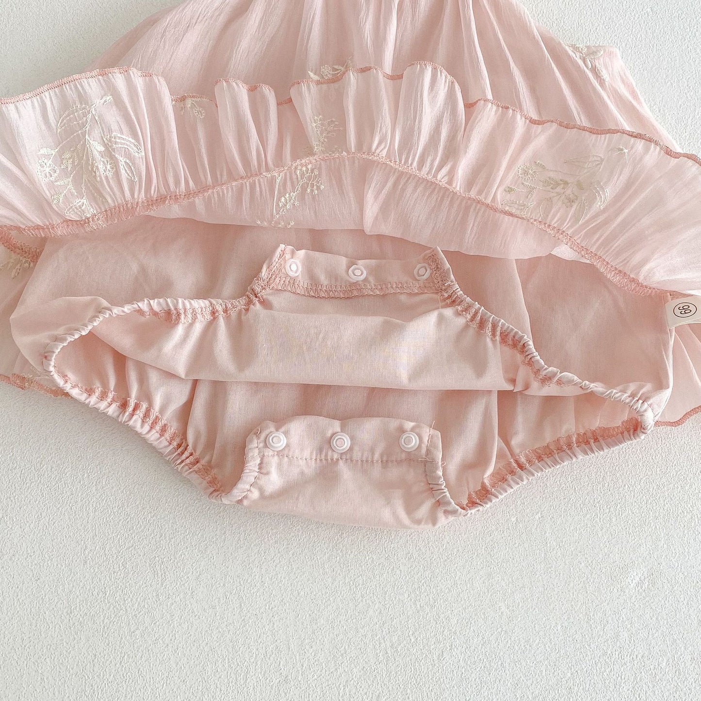 Summer Arrival Baby Girls Cute Pink Short Sleeves Flowers Embroidered Onesies, MyKids-USA®, Baby One-Pieces, MyKids-USA -  -  -  -  -  -  - 