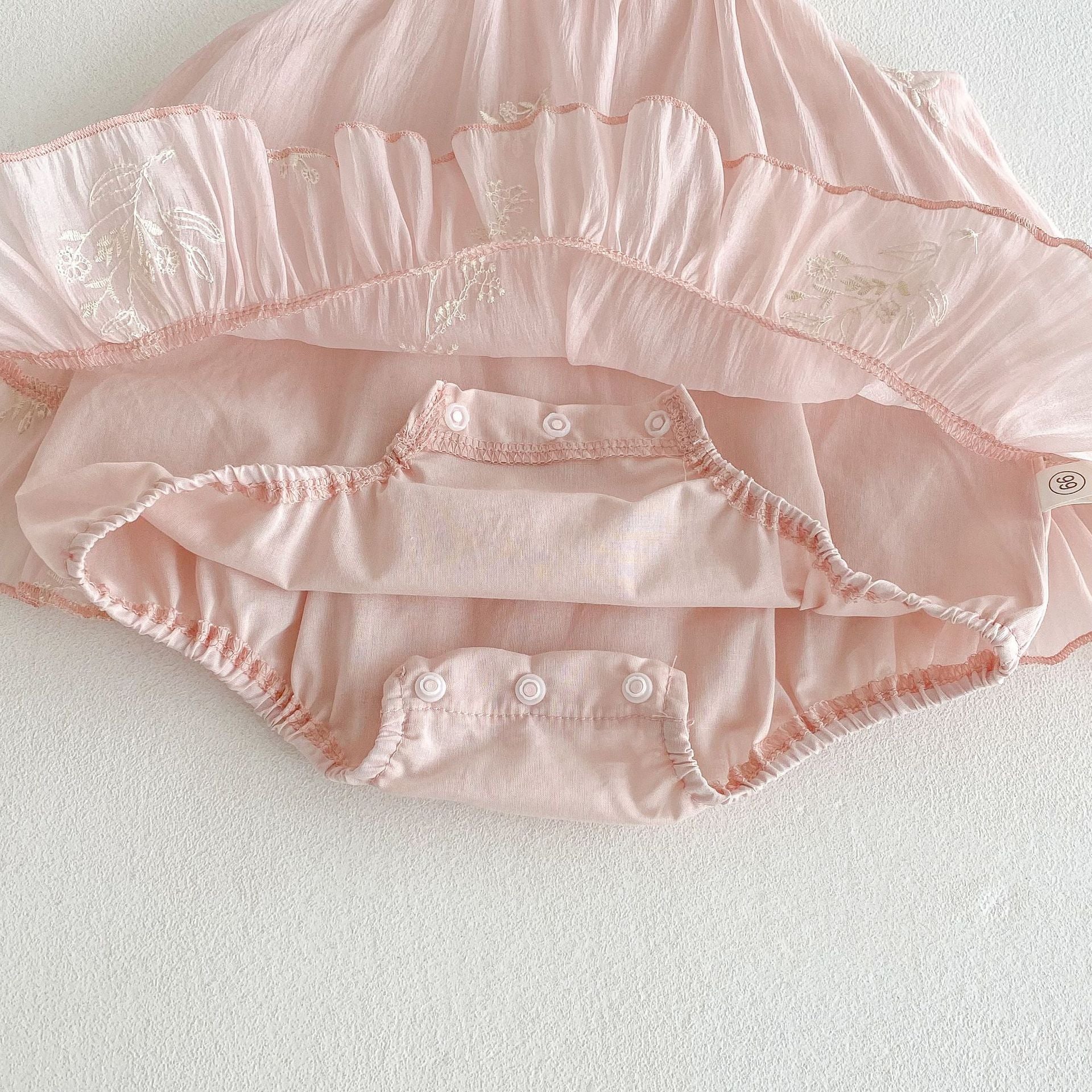 Summer Arrival Baby Girls Cute Pink Short Sleeves Flowers Embroidered Onesies, MyKids-USA®, Baby One-Pieces, MyKids-USA -  -  -  -  -  -  - 