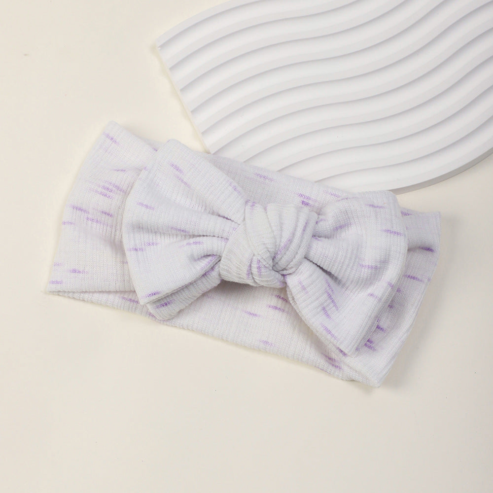 Printed Bow Headband for Baby with Fontanelle Protection, MyKids-USA®, Hair Pins, Claws & Clips, MyKids-USA - Size/Age - Average Size (0-6Y） - Color - White -  -  - TR2411282308-E.