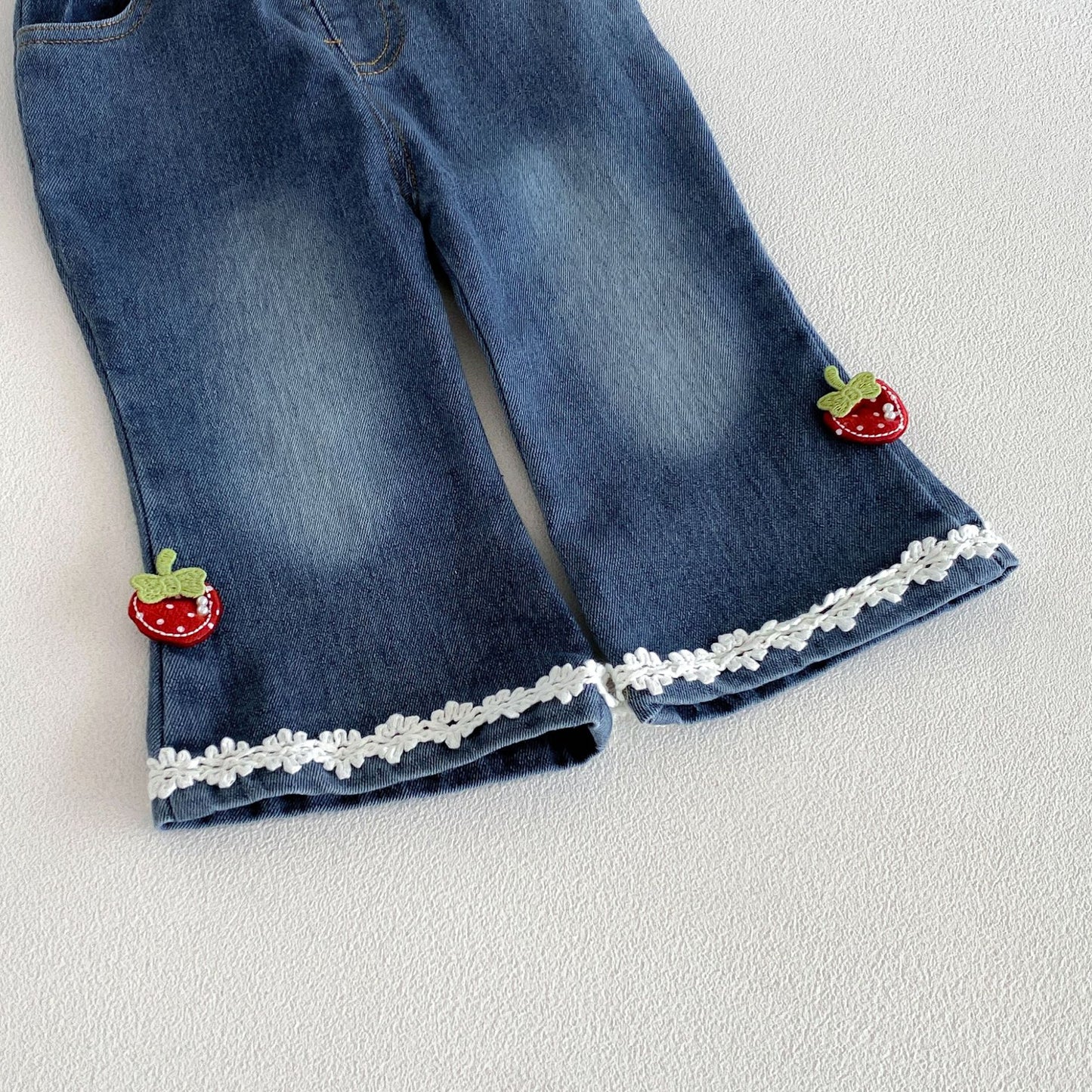 MyKids-USA® Arrival Autumn Girls Lace Embroidered Jeans