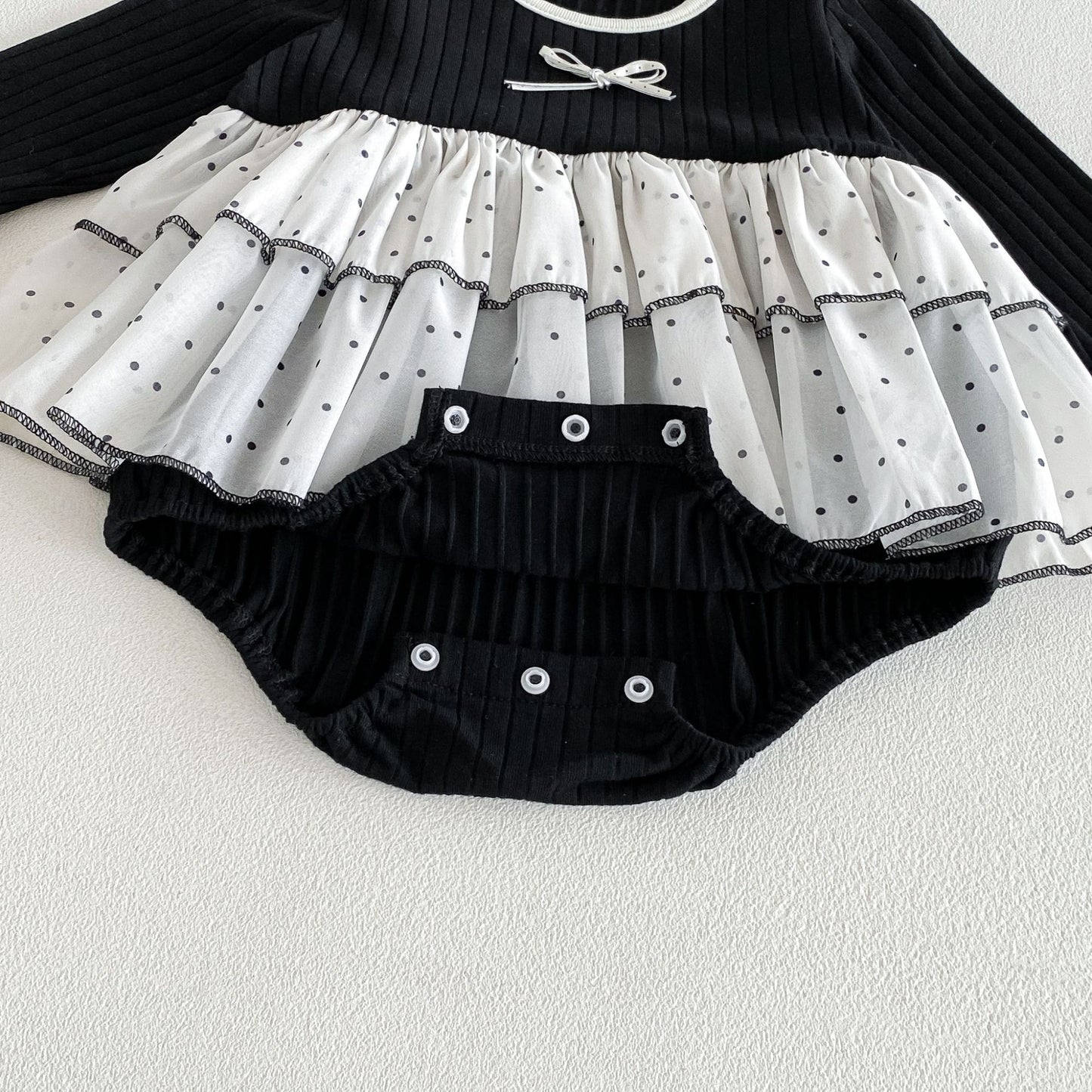 MyKids-USA® Autumn Arrival Baby Girls Long Sleeves Cute Color Patchwork Bodysuit