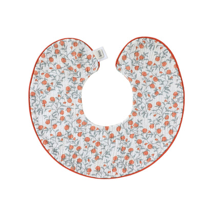 Adorable Fruits Cartoon Pattern Snap-on Round Shaped Bib, MyKids-USA®, Bibs, MyKids-USA - Size/Age - S (0-1Y) - Color - Red -  -  - TR2605202207-F.