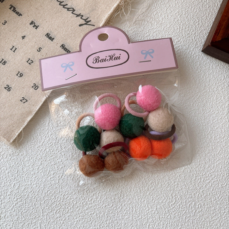 Collection of 10 Versatile Colorful Hair Ties