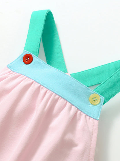 Arrival Summer Baby Girls Short Sleeves Simple Striped Top and Color Patchwork Sleeveless Dress, MyKids-USA®, Baby & Toddler Dresses, MyKids-USA -  -  -  -  -  -  - 