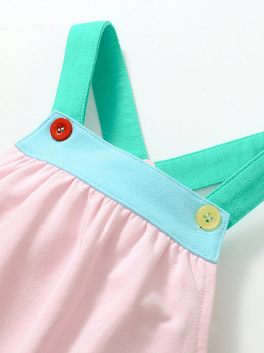 Arrival Summer Baby Girls Short Sleeves Simple Striped Top and Color Patchwork Sleeveless Dress, MyKids-USA®, Baby & Toddler Dresses, MyKids-USA -  -  -  -  -  -  - .