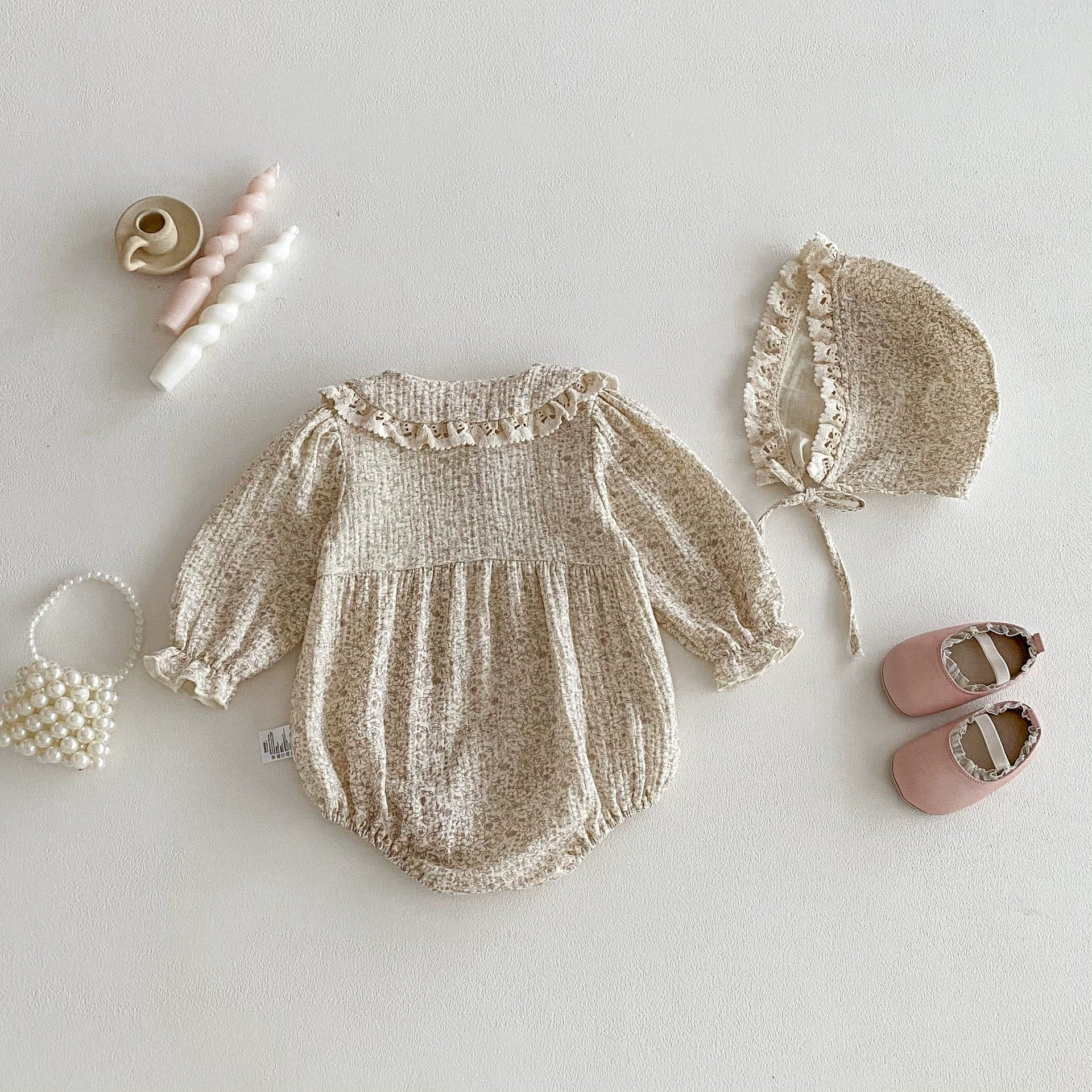 Autumn Arrival Baby Girls Long Sleeves Floral Pattern Onesies with Hat, MyKids-USA®, Baby & Toddler Dresses, MyKids-USA -  -  -  -  -  -  - 