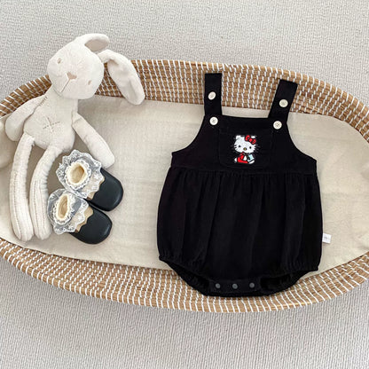 Spring and Autumn Baby Kids Girls Cartoon Pattern Long Sleeves Beige Top and Embroidered Sleeveless Onesies Clothing Set, MyKids-USA®, Baby & Toddler Outfits, MyKids-USA -  -  -  -  -  -  - 