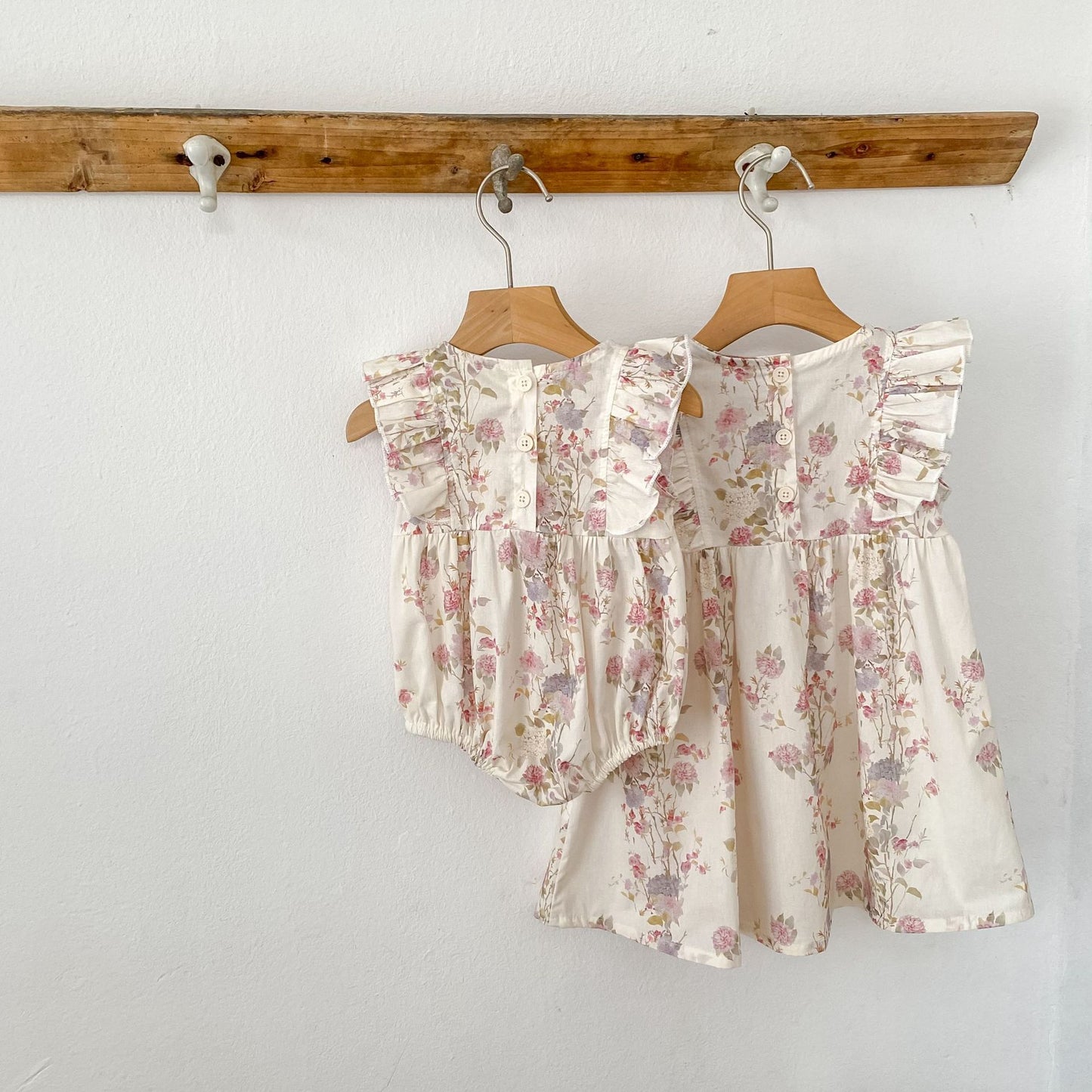 Summer Girls Arrival Floral Pattern Fly Sleeves Onesies and Girls’ Dress – Princess Sister Matching Set, MyKids-USA®, Baby & Toddler Dresses, MyKids-USA -  -  -  -  -  -  - 