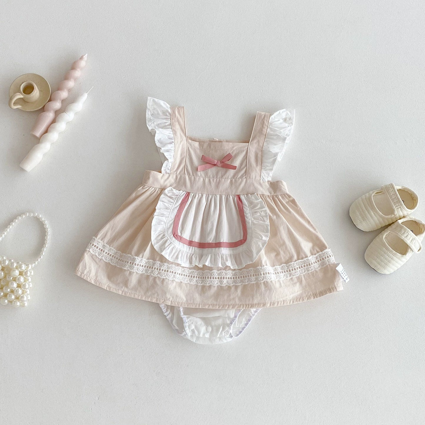 Summer Arrival Baby Girls Color Patchwork Sleeveless Strap Onesies Dress, MyKids-USA®, Baby One-Pieces, MyKids-USA -  -  -  -  -  -  - 