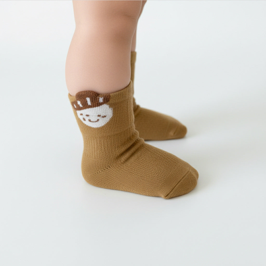 Autumn and Spring Baby Unisex Breathable Simple Animals Pattern Casual Socks