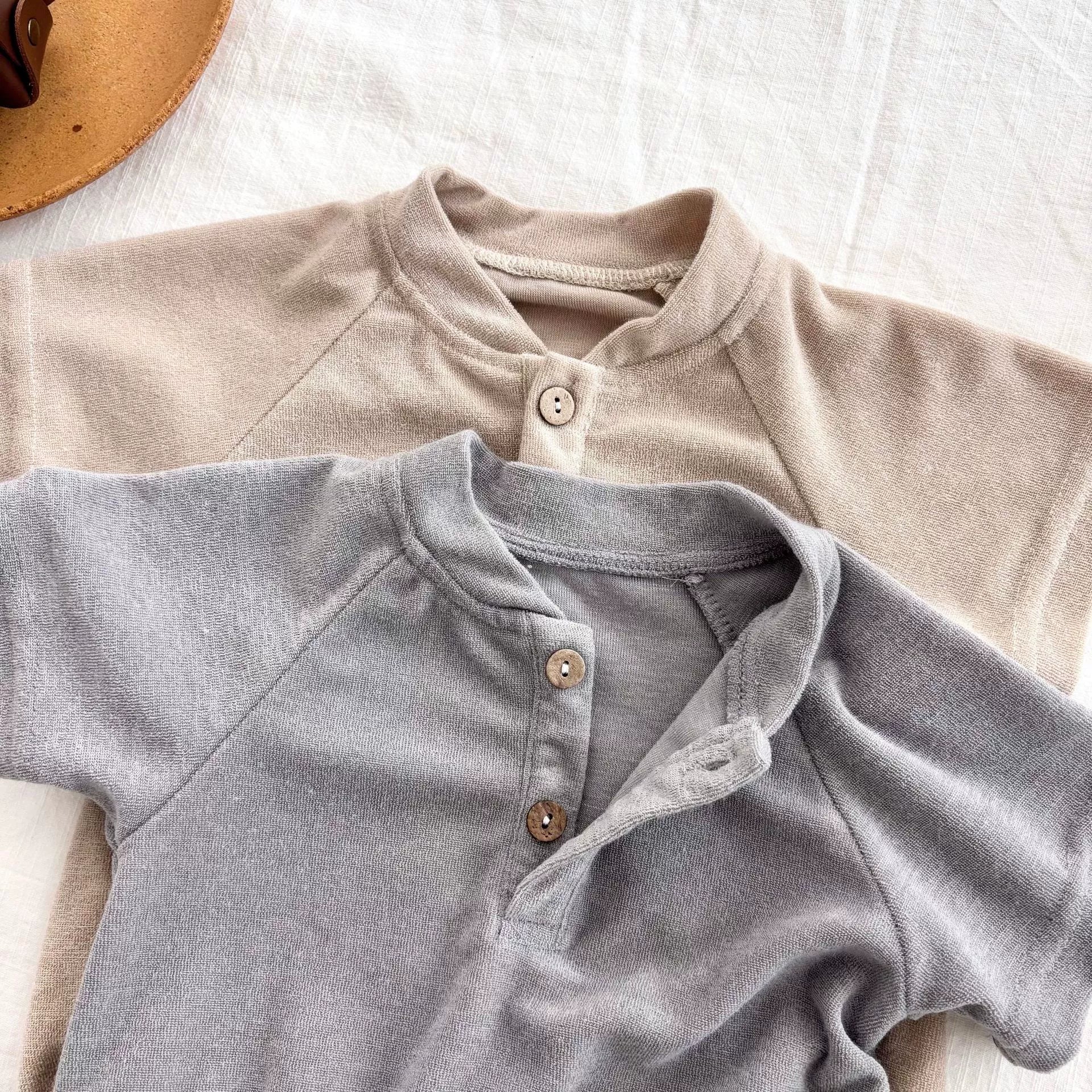 Summer Arrival Baby Unisex Casual Solid Color Short Sleeves Onesies, MyKids-USA®, Baby One-Pieces, MyKids-USA -  -  -  -  -  -  - 