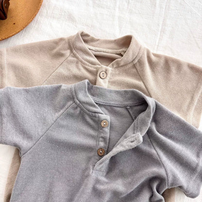 Summer Arrival Baby Unisex Casual Solid Color Short Sleeves Onesies, MyKids-USA®, Baby One-Pieces, MyKids-USA -  -  -  -  -  -  - 