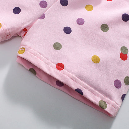 Summer Arrival Baby Kids Girls Cotton Casual Style Colorful Polka Dots Pattern Shorts