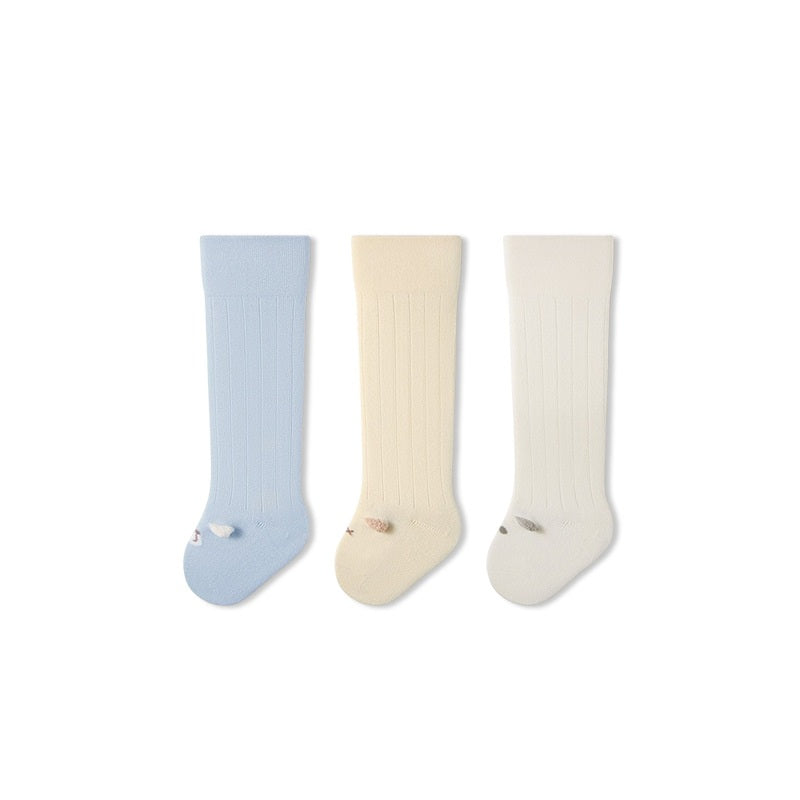 Autumn and Spring Baby Unisex Breathable Simple Cartoon Pattern Cute Stockings 3-Pair Set, MyKids-USA®, Baby & Toddler Socks & Tights, MyKids-USA - Size/Age - XS (0-6M) - Color - Blue -  -  - TR2602021154-B.