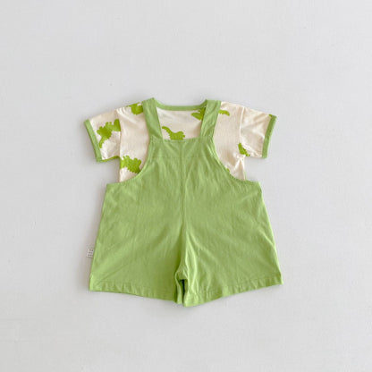 Summer Hot Selling Baby Kids Unisex Sleeveless Strap Overalls/Shorts and Dinosaurs Pattern T-Shirt Clothing Set, MyKids-USA®, Baby & Toddler Outfits, MyKids-USA - Size/Age - 73 (6-9M) - Color - Light Green -  -  - TR2506141205-B