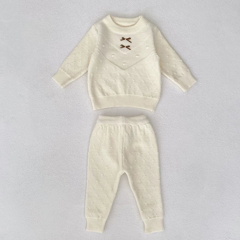Arrival Autumn Baby Unisex Long Sleeves Solid Color Jacquard Pattern Knitted Top Sweater and Long Trousers Clothing Set, MyKids-USA®, Baby & Toddler Outfits, MyKids-USA -  -  -  -  -  -  - 