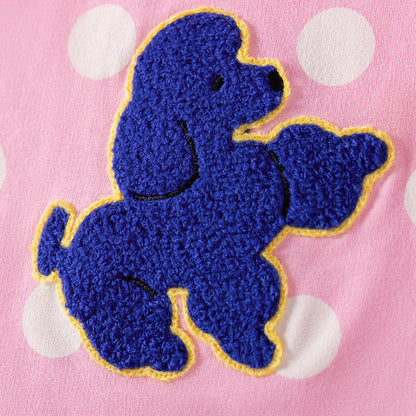 Autumn and Spring Arrival Puppy Cartoon and Polka Dots Pattern Long Sleeves Crew Neck Dress for Stylish Girls, MyKids-USA®, Baby & Toddler Dresses, MyKids-USA -  -  -  -  -  -  - 