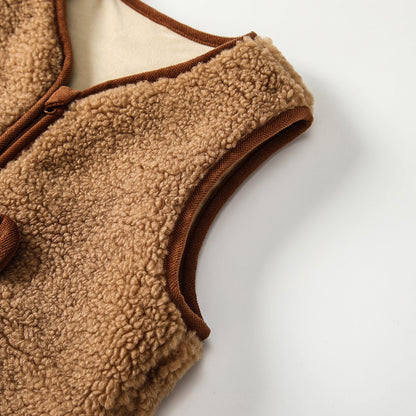 Arrival Winter Baby Kids Unisex Color Patchwork Sleeveless Brushed Vest, MyKids-USA®, Baby & Toddler Coats & Jackets, MyKids-USA -  -  -  -  -  -  - 