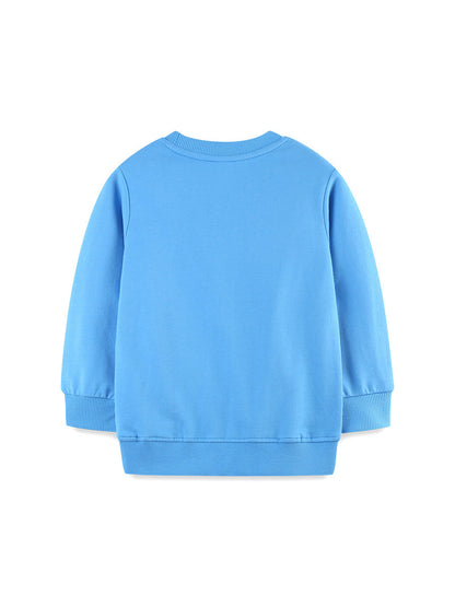 Autumn and Spring Arrival Animals Cartoon Pattern Long Sleeves Pullover for Stylish Girls
