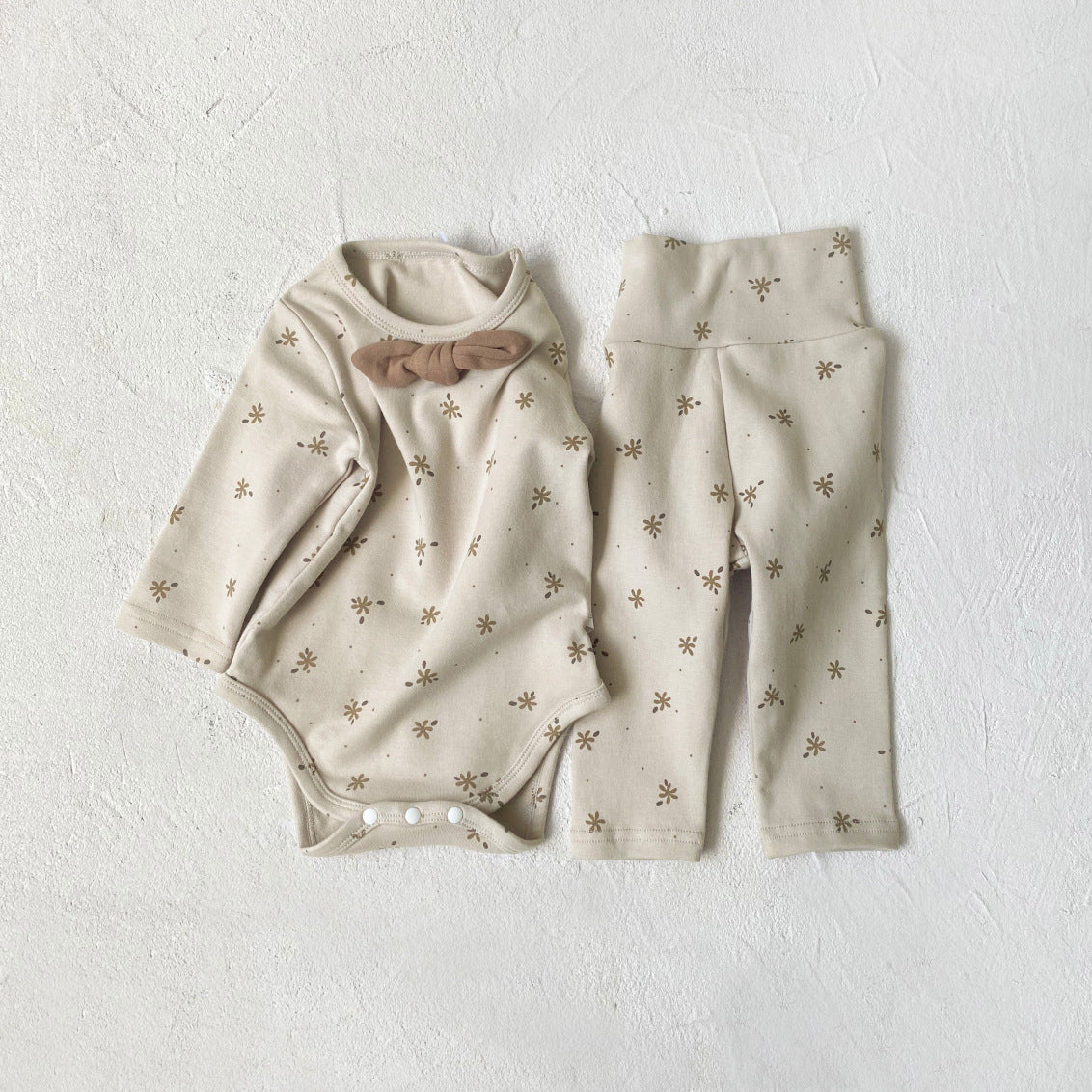 MyKids-USA® Spring and Autumn Baby Kids Girls Long Sleeves Floral Onesies and Pants Clothing Set