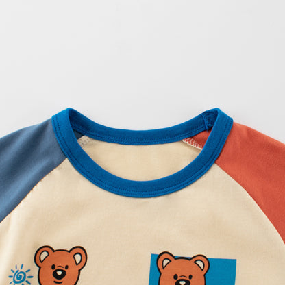 Summer Girls’ Teddy Bear and Letters Print T-shirt in European and American Style, MyKids-USA®, Baby & Toddler Tops, MyKids-USA -  -  -  -  -  -  - 