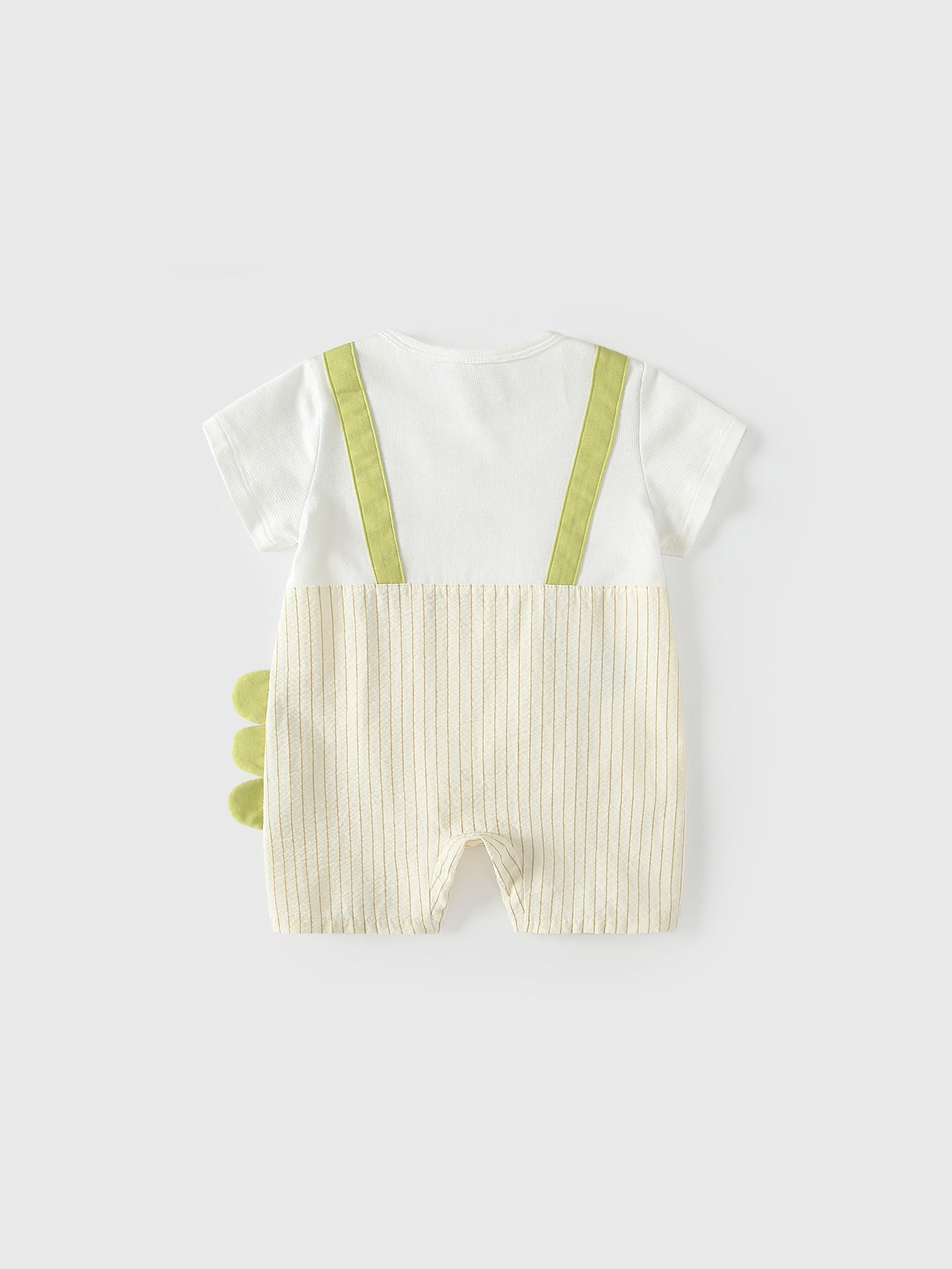 Summer Arrival Baby Short Sleeves Color Patchwork Cartoon Rompers Bodysuits