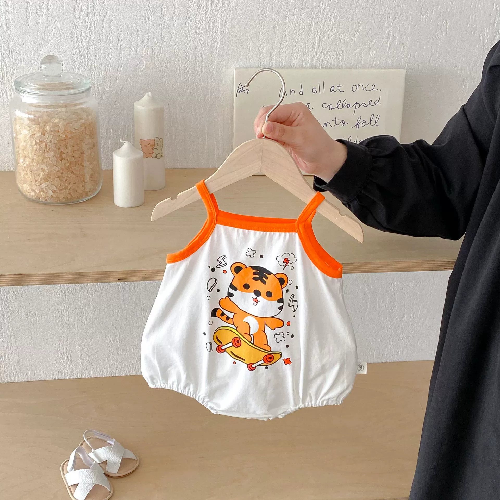 Summer Arrival Baby Unisex Cute Cartoon Tiger Pattern Sleeveless Onesies, MyKids-USA®, Baby One-Pieces, MyKids-USA -  -  -  -  -  -  - 