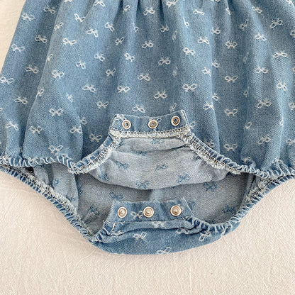 Summer Girls Cute Denim Butterfly-bows Pattern Onesies and Dress – Princess Sister Matching Set, MyKids-USA®, Baby & Toddler Outfits, MyKids-USA -  -  -  -  -  -  - .