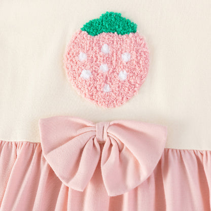 Summer Arrival Strawberry Pattern Color Patchwork Short Sleeves Dress for Stylish Girls, MyKids-USA®, Baby & Children's Dresses, MyKids-USA -  -  -  -  -  -  - .