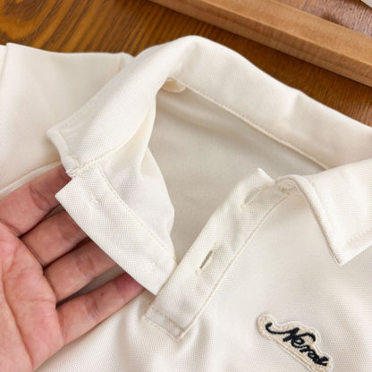 Summer Arrival Baby Unisex Casual Letters Logo Short Sleeves Turn-down Collar Onesies, MyKids-USA®, Baby One-Pieces, MyKids-USA -  -  -  -  -  -  - 