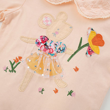 Autumn and Spring New Arrival Flowers Pattern Long Sleeves Peter Pan Collar Top for Stylish Girls, MyKids-USA®, Baby & Toddler Outerwear, MyKids-USA -  -  -  -  -  -  - 
