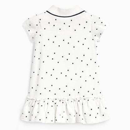 Girls’ Clothing: Summer Collection – Collar Flip Pure Cotton Unicorn Logo Children’s Polo Dress