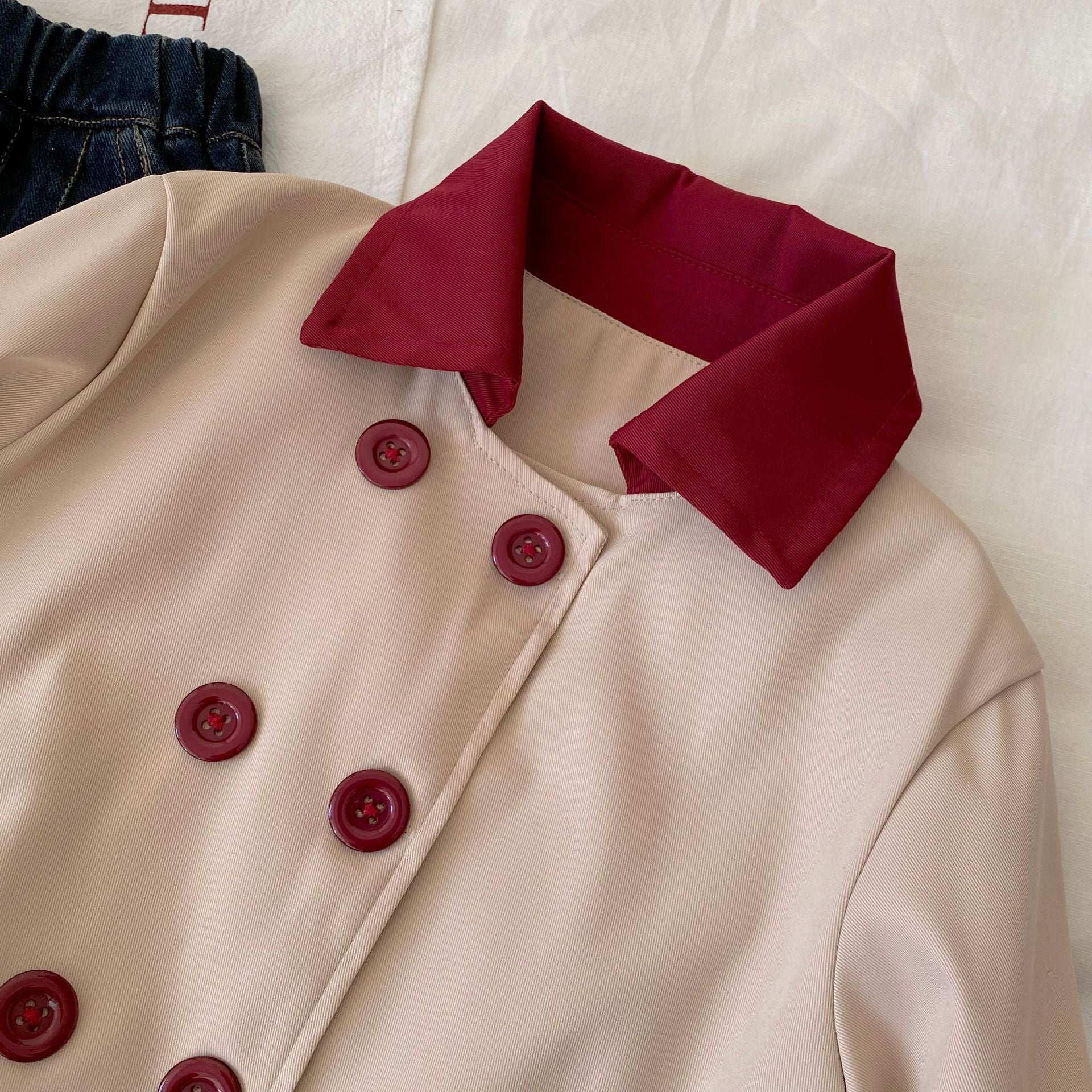 Spring Arrival Baby Kids Girls Color Patchwork Long Sleeves Turn-down Collar Coat, MyKids-USA®, Baby & Toddler Coats & Jackets, MyKids-USA -  -  -  -  -  -  - .