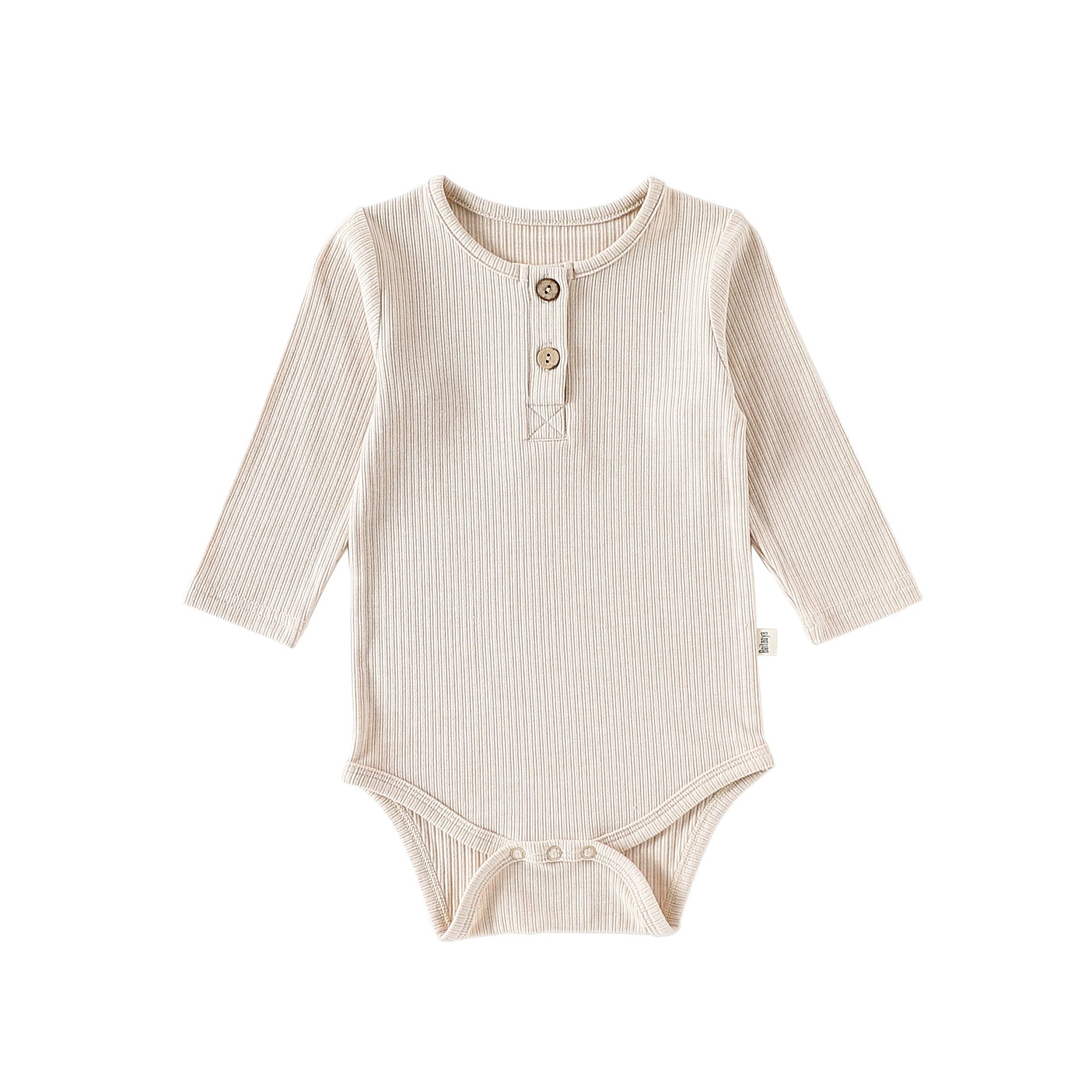 Autumn Arrival Baby Unisex Long Sleeves Casual Plain Crew Neck Onesies and Pants Clothing Sets, MyKids-USA®, Baby & Toddler Outfits, MyKids-USA - Size/Age - 66 (3-6M) - Color - Beige -  -  - TR2509022121-A