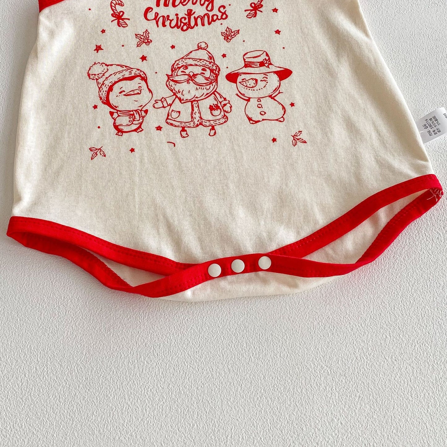 Summer and Spring Arrival Baby Unisex Long Sleeves Christmas Cartoon Bodysuit
