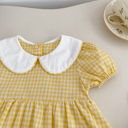 Summer Arrival Baby Girls Short Sleeves Animals Pattern Plaid Bodysuit Dress, MyKids-USA®, Baby & Children's Dresses, MyKids-USA -  -  -  -  -  -  - .