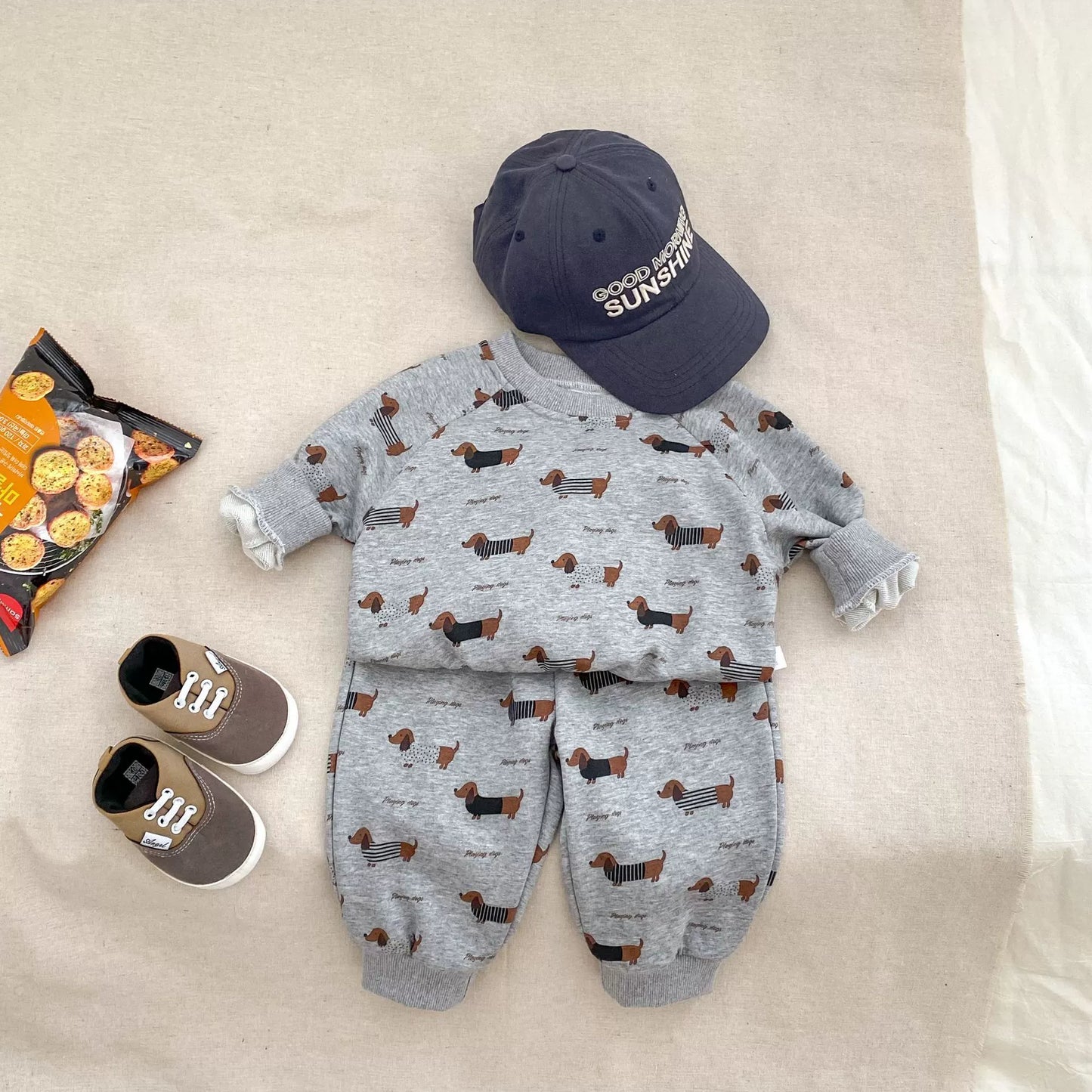 Spring and Autumn Baby Kids Boys Letters and Puppy Pattern Top Pullover and Pants Clothing Set, MyKids-USA®, Baby & Toddler Outfits, MyKids-USA -  -  -  -  -  -  - 