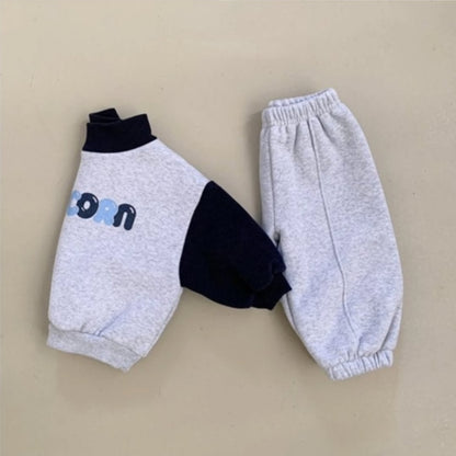 Winter and Spring Baby Kids Unisex Long Sleeves Casual Letters Pattern Pullover and Pants Clothing Set, MyKids-USA®, Baby & Toddler Outfits, MyKids-USA - Size/Age - 73 (6-9M) - Color - Grey -  -  - TR2601222143-B.