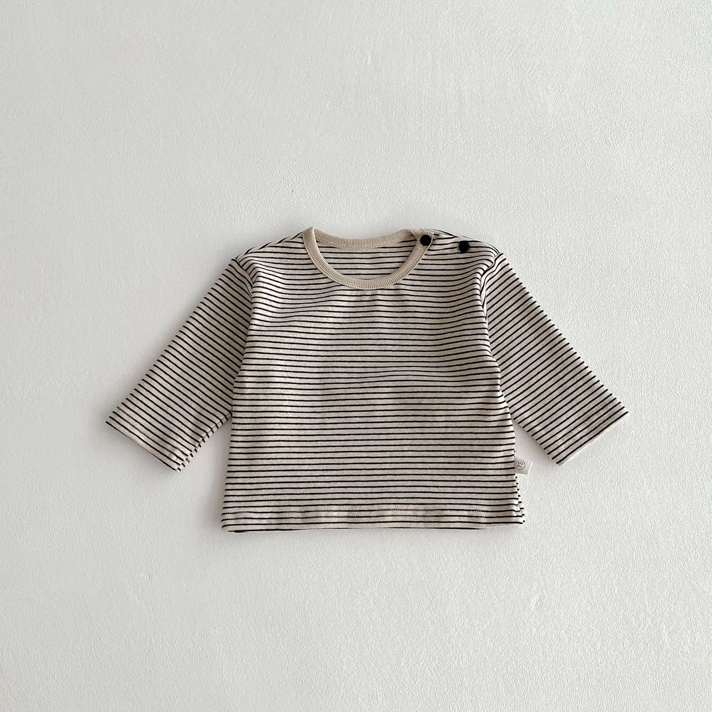 Autumn Arrival Baby Unisex Striped Pattern Long Sleeves Top, MyKids-USA®, Shirts, MyKids-USA - Size/Age - 73 (6-9M) - Color - Black -  -  - TR2509152305-A