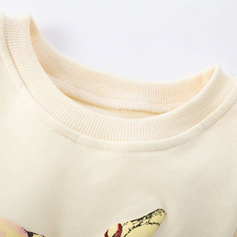 Autumn and Spring Arrival Animals Cartoon Pattern Long Sleeves Pullover for Stylish Girls, MyKids-USA®, Sweatshirts, MyKids-USA -  -  -  -  -  -  - 