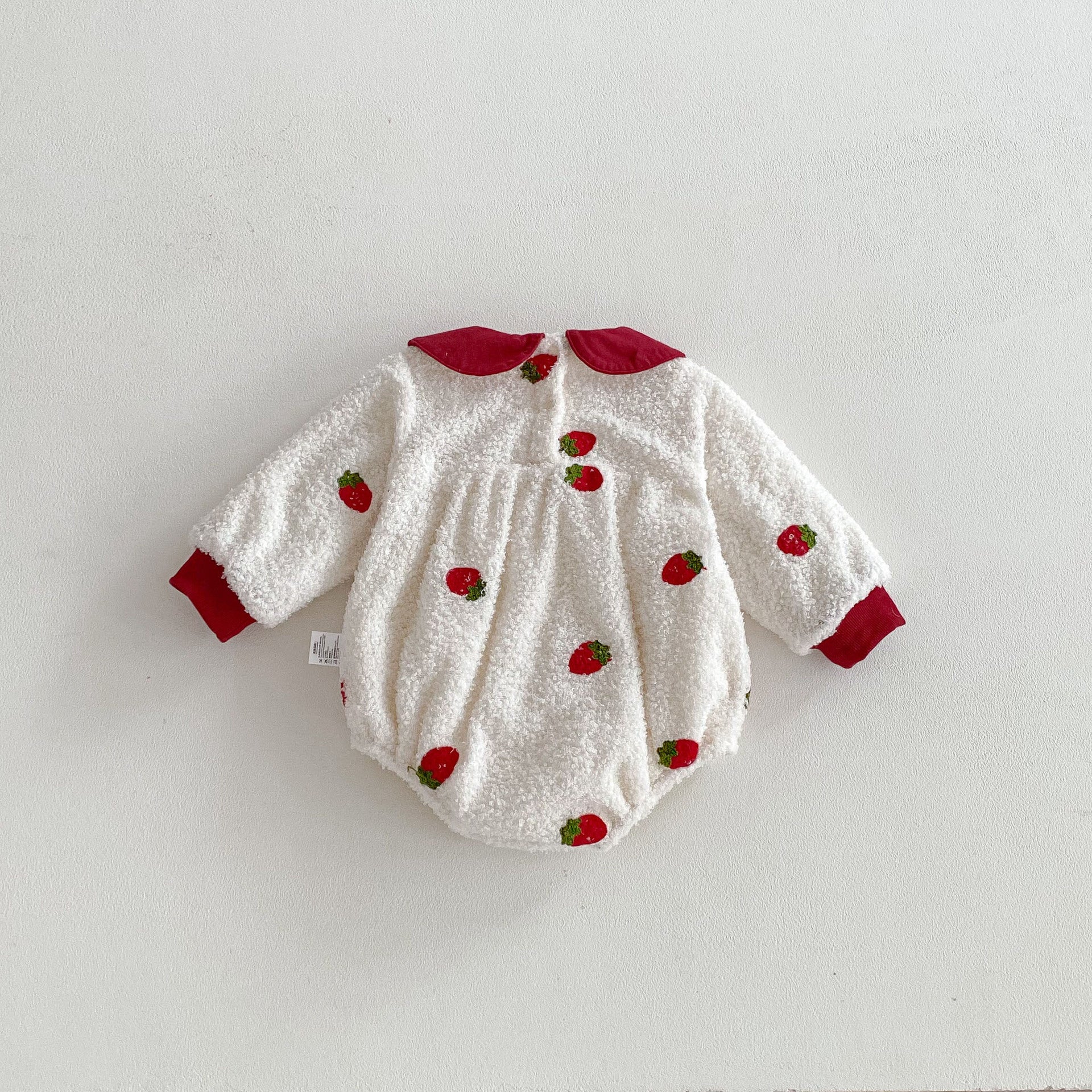 Winter Arrival Baby Girls Long Sleeves Strawberry Pattern Fluffy Warm Onesies, MyKids-USA®, Baby One-Pieces, MyKids-USA -  -  -  -  -  -  - 