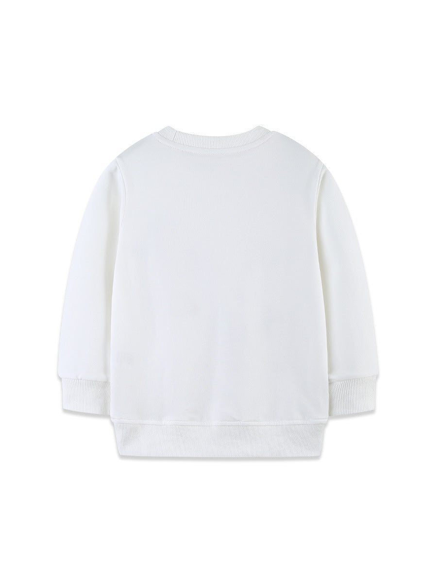 Autumn and Spring Arrival Fruits Cartoon Pattern Long Sleeves Pullover for Stylish Kids