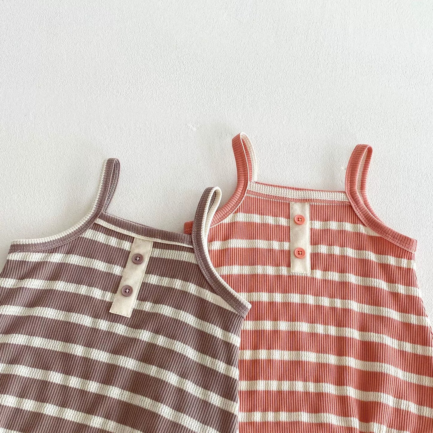 Summer Arrival Baby Unisex Casual Striped Sleeveless Onesies, MyKids-USA®, Baby One-Pieces, MyKids-USA -  -  -  -  -  -  - 