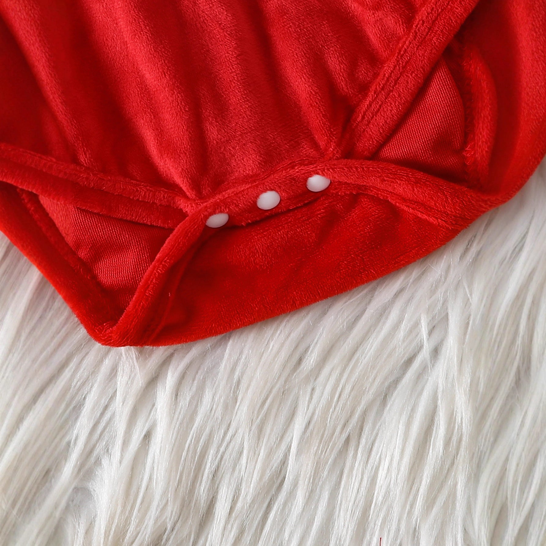 Christmas Arrival Baby Girls Long Sleeves Red Cartoon Fluffy Bodysuit, MyKids-USA®, Baby One-Pieces, MyKids-USA -  -  -  -  -  -  - .