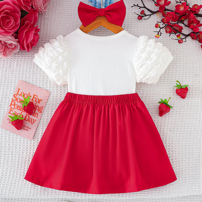 Summer Baby Kids Girls Short Sleeves Strawberry Pattern Top and Red Skirt Set, MyKids-USA®, Baby & Children's Outfits, MyKids-USA -  -  -  -  -  -  - .