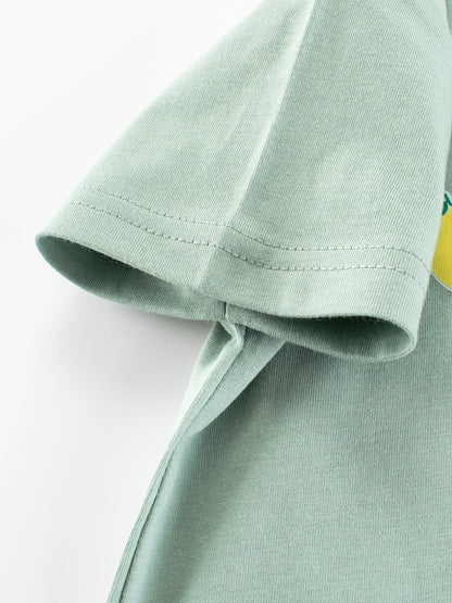 Summer Baby Kids Girls Letters and Fruits Cartoon Print Short Sleeves Crew Neck Top Shirt, MyKids-USA®, Shirts, MyKids-USA -  -  -  -  -  -  - 