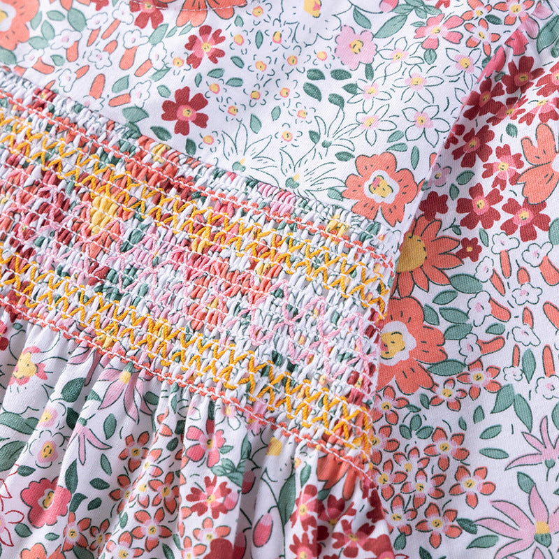 Arrival Autumn Girls Floral Pattern Long Sleeves Crew Neck Dress, MyKids-USA®, Baby & Toddler Dresses, MyKids-USA -  -  -  -  -  -  - 