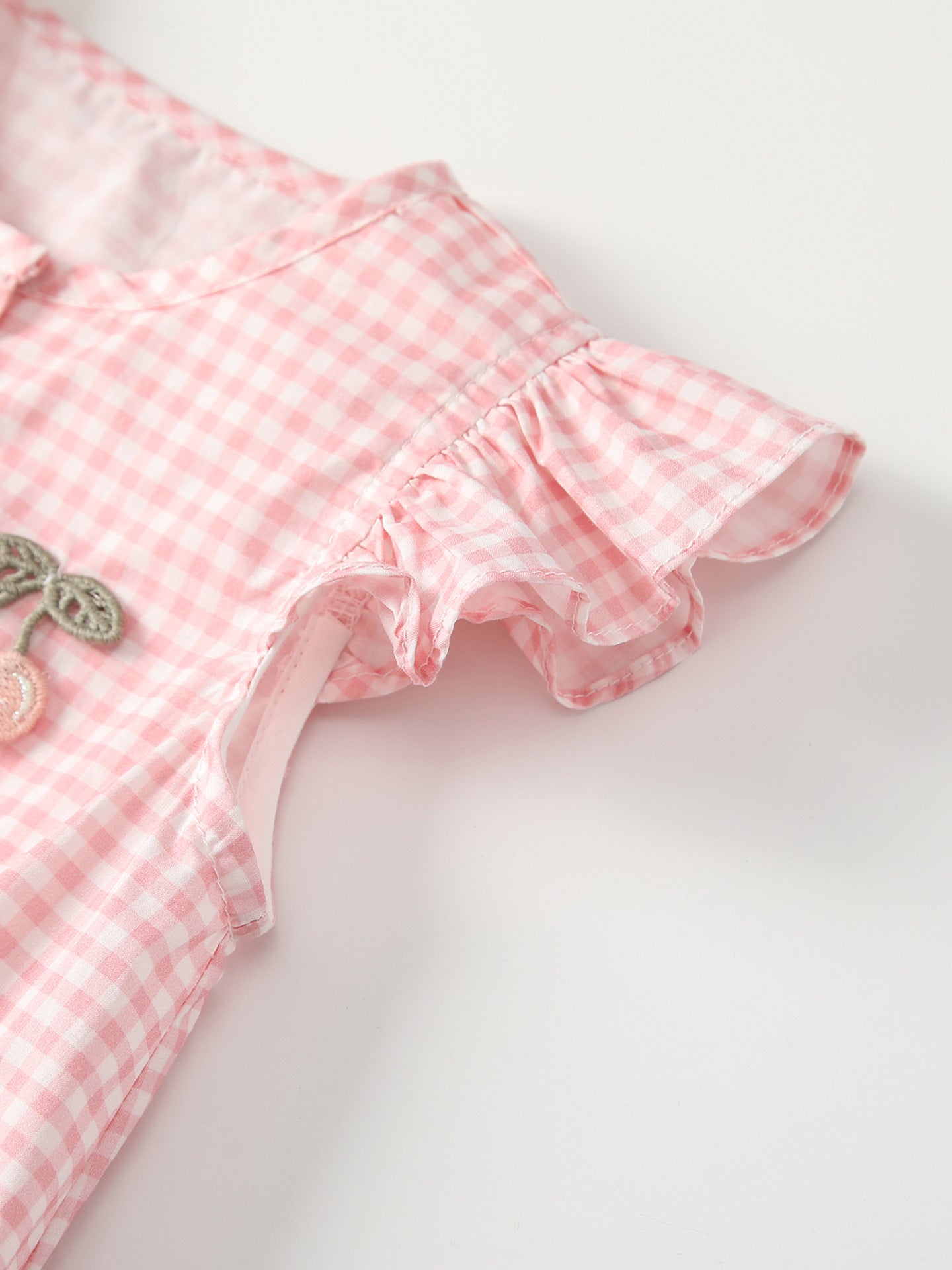 Summer Arrival Baby Girls Fly Sleeves Plaid Pattern Bodysuit, MyKids-USA®, Bodysuits, MyKids-USA -  -  -  -  -  -  - .