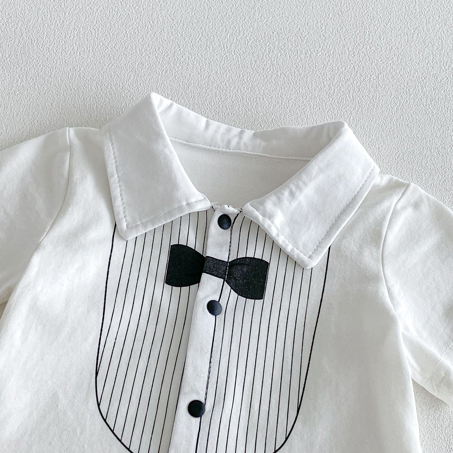 Summer Arrival Baby Boys Short Sleeves Turn-down Collar Striped Pattern Bodysuit, MyKids-USA®, Baby & Children's One-Pieces, MyKids-USA -  -  -  -  -  -  - .